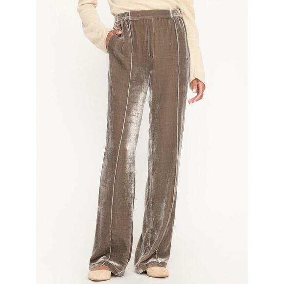 Brochu Walker Tama Echo Gray Velvet Pleated Pants Size XS